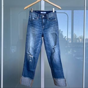 Distressed Cuff Jeans